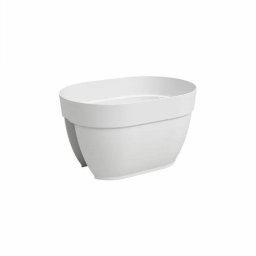 Maceta para balcón Artevasi Capri Campana Blanca Protección UV y Heladas 39x25,6x22,5 cm