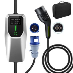 Cargador JUNSUN Tipo 2 7kW 32A Monofásico 5m con Bolsa