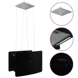 VidaXL Campana Decorativa de Isla 55cm D Cristal Negro