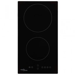 VidaXL Placa Vitrocerámica 2 Zonas 30cm Negra