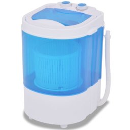 VidaXL Mini Lavadora con 1 Tambor 2,6Kg A Blanco/Azul