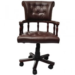 VidaXL Silla de Oficina Giratoria Marrón
