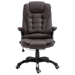 VidaXL Silla de Oficina de Cuero Sintético Marrón