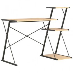 VidaXL Escritorio con Estantería 116x50x93cm Roble/Negro
