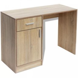 VidaXL Escritorio con Cajón y Armario Roble 100x40x73cm