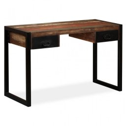 VidaXL Escritorio con 2 Cajones Madera Maciza Reciclada