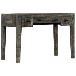 VidaXL Escritorio de Madera Maciza de Mango Negro 110x50x75cm