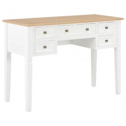 VidaXL Escritorio 109.5x45x77.5cm de Madera Blanca