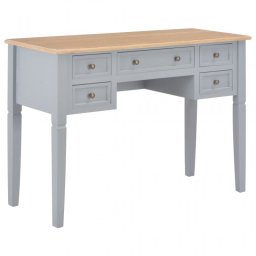 VidaXL Escritorio de Madera 109.5x45x7.5cm Gris