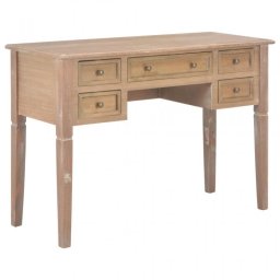 VidaXL Escritorio de Madera 109.5x45x77.5cm Marrón
