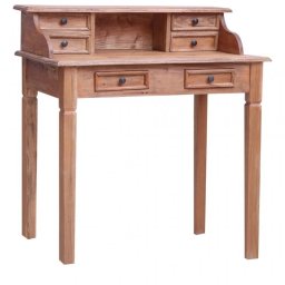 VidaXL Escritorio con Cajones de Madera Maciza Reciclada 90x50x101cm