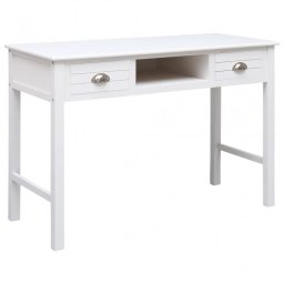 VidaXL Escritorio 110x45x76cm Madera Blanca