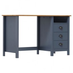 VidaXL Escritorio Hill Range 3 Cajones Madera Pino 120x50x74cm Gris