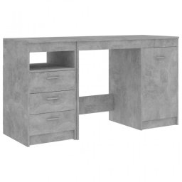 VidaXL Escritorio de Aglomerado 140x50x76cm Gris Hormigón