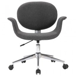 VidaXL Silla de Oficina Giratoria de Tela Gris