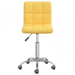VidaXL Silla de Oficina Giratoria de Tela Amarilla Mostaza
