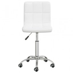 VidaXL Silla de Oficina Giratoria de Cuero Sintético Blanco