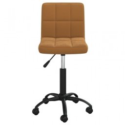 VidaXL Silla de Oficina Giratoria de Terciopelo Marrón