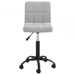 VidaXL Silla de Oficina Giratoria de Terciopelo Gris Claro