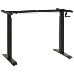VidaXL Estructura de Escritorio Elevable de Altura Ajustable Manivela Negro