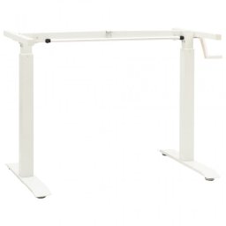 VidaXL Estructura de Escritorio Elevable de Altura Ajustable Manivela Blanco