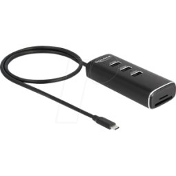 DELOCK 64234 - PortReplicator, 3 puertos USB, incluido Lector de tarjetas