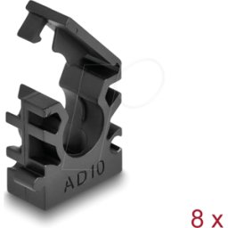 DELOCK 60481 - Soporte para funda de cable con clip de bloqueo 10 mm 8 piezas n