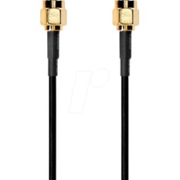 NEDIS N CSGL02000BK50 - Cable de antena, conector SMA / conector SMA, 5 m