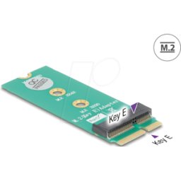 DELOCK 64340 - Adaptador M.2 Key E macho a ranura M.2 Key E - protector de puer