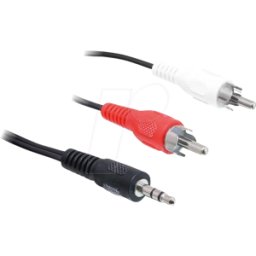DELOCK 84212 - Cable con conector estéreo de 3,5 mm de audio macho > 2 x RCA ma