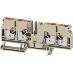 WEIDMÜLLER A4C 6 - Klippon® Connect feed-through terminal, A-series beige