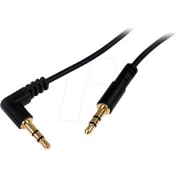 STARTECH.COM ST MU1MMSRA - Cable de audio, jack estéreo de 3,5 mm, 30 cm, en ángulo