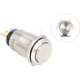 DELOCK 20985 - Pulsador de acero inoxidable, M19, 3 conexiones por soldadura, I
