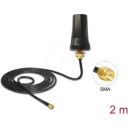 DELOCK 89487 - Antena ISM, 433 MHz, conector SMA, omnidireccional, exterior