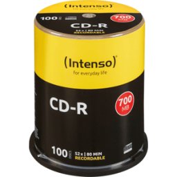 CD 80100 INT - Intenso CD-R 700 MB/80 min, 100 uds. caja