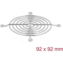 DELOCK 67307 - Rejilla de ventilador, 92 x 92 mm, plata