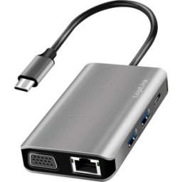 LOGILINK UA0410 - Estación de acoplamiento/replicador de puertos, USB 3,2 Gen 1 Ti