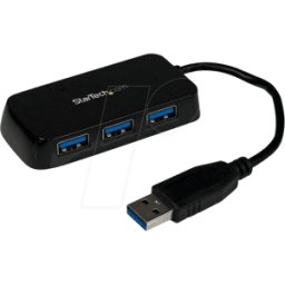 STARTECH.COM ST 4300MINU3B - USB 3,0 Hub de 4 puertos SuperSpeed USB-A.