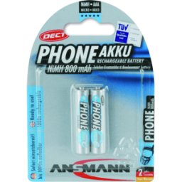 ANSMANN ANS DECT 2X800 - DECT, pila NiMH, AAA (Micro), 800 mAh, paquete de 2