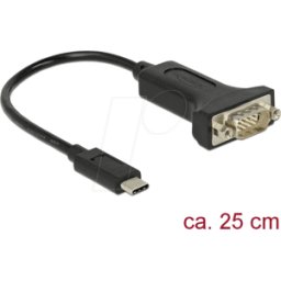 DELOCK 63908 - Adaptador USB tipo C > 1 serie DB9 RS-232