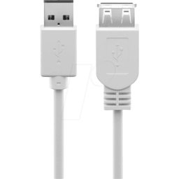 GOOBAY 96199 - Cable alargador USB 2.0 Hi-Speed de 3,0 m blanco