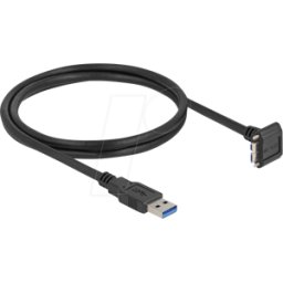 DELOCK 81030 - Cable USB 3.0, conector A a 90° Micro-B, 18 mm M2, 1,0 m