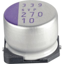 PANASONIC SVP 270/10 - Polímeros de ELECTRODO SMD, 270 µF, 10 V, 105°C, 10 x 8 m