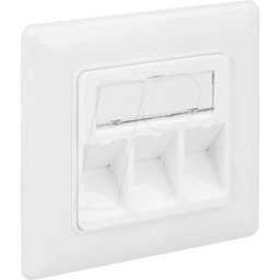 DELOCK 86194 - Caja de conexión Keystone compacta de 3 puertos