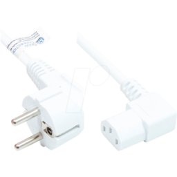 GOOD CONNECTIONS GC P0131-W050 - Cable eléctrico E+F CEE 7/7 a C13, blanco, 1,00 mm², 5 m.