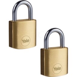YALE YE Y110B251132 - Candado, latón, 25 mm, 2 piezas