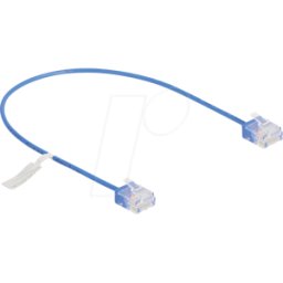 DELOCK 80778 - Cable de red RJ45 Cat.6 UTP Ultra Slim 0,3 m azul con enchufes c