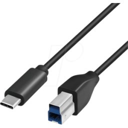 LOGILINK CU0163 - Cable USB 3.0, conector C a conector B, negro. 2,0 m