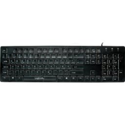 LOGILINK ID0138 - Teclado, USB, iluminado, negro