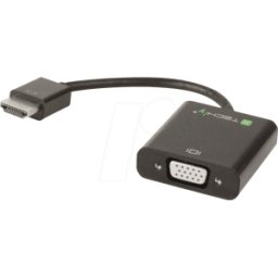 TECHLY IDA HDMI-VGA2AU - Convertidor HDMI a VGA, audio, micro USB